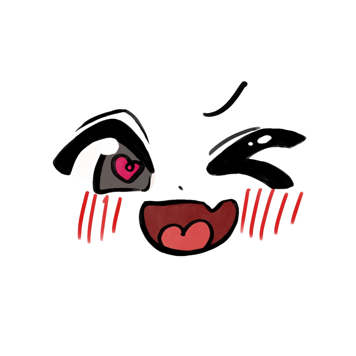 ミニキャラ顔ドアップ描きます デフォルメキャラクターのきらめく瞳！ イメージ1