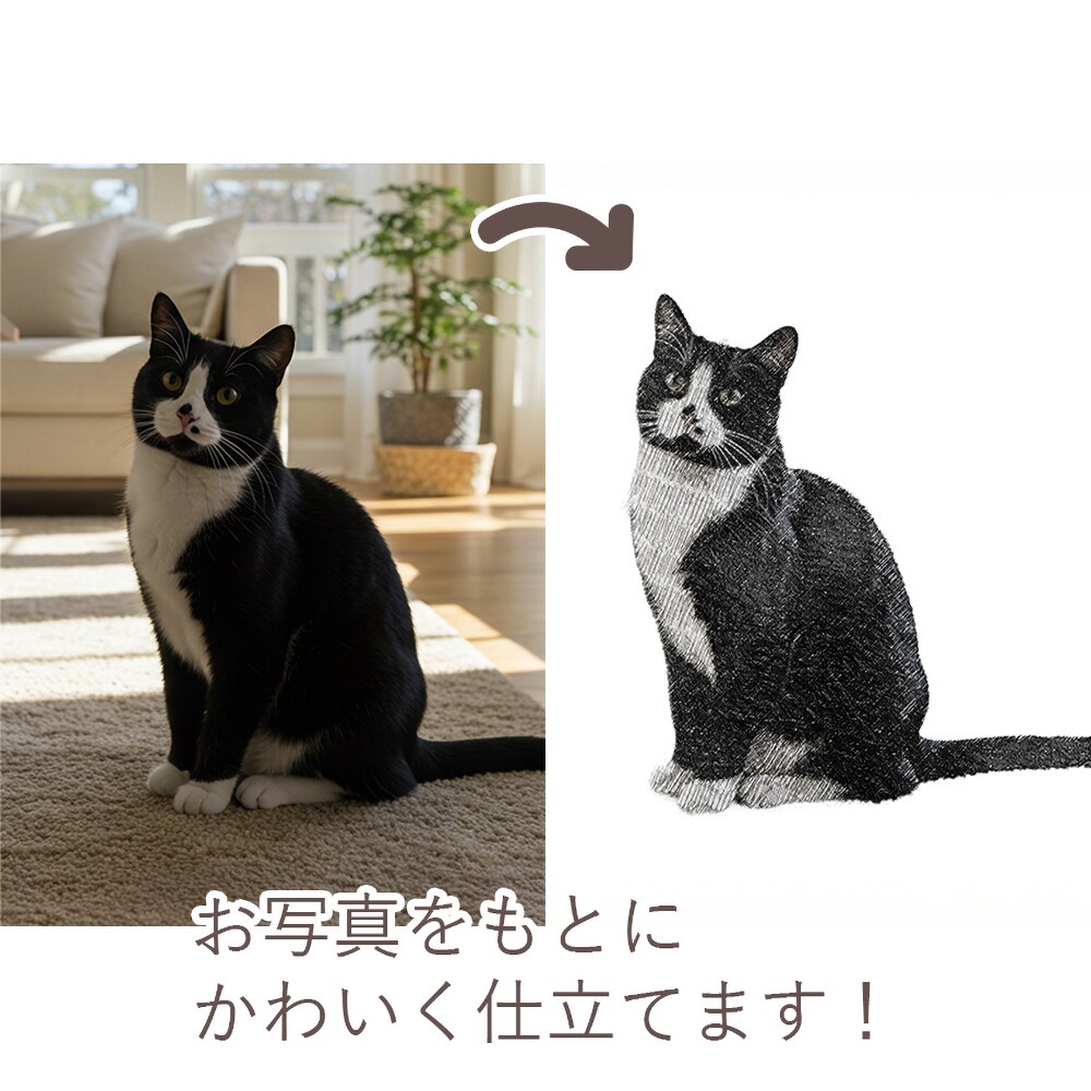 うちの子をシックな鉛筆画風のイラストにします インテリアにも馴染む、上質で大人なペットポートレート。 イメージ2