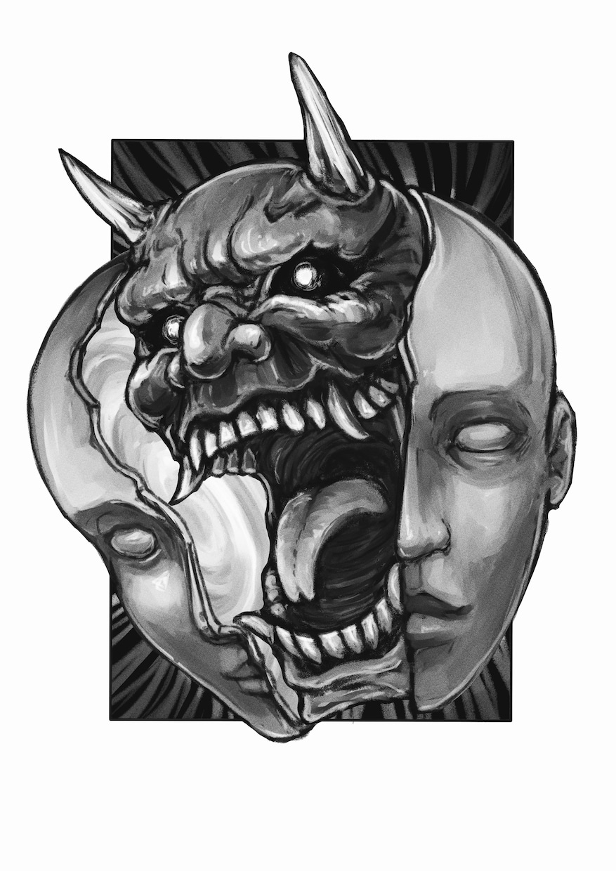タトゥーイラスト描きます ブラック&グレーの和風イラストで静かなかっこよさを描きます イメージ1