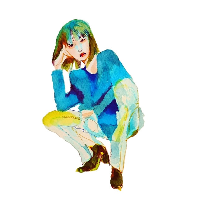 修正無料　SNS似顔絵全身アイコンイラスト描きます 人物雰囲気水彩イラスト描きます イメージ7