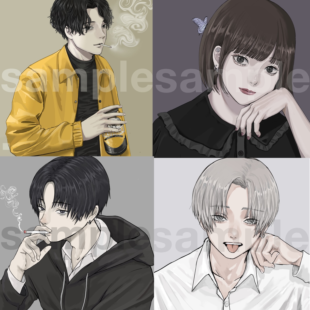 SNSなどで使えるアイコンイラスト作成します ヘッダー、似顔絵、キャス画も対応可〇 イメージ8