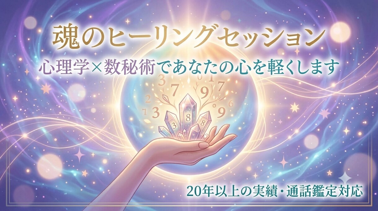 心理士と数秘術であなたの悩みに寄り添い鑑定します 20年以上の実績‼️心理学×数秘術であなたの心を癒します♥ イメージ1