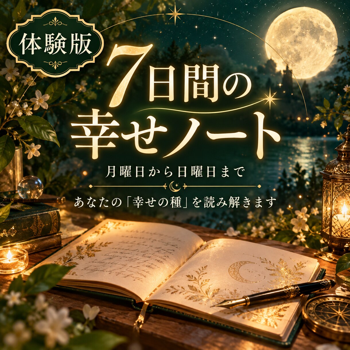 体験版｜7日間の幸せノート来週の運勢を読み解きます 月曜から日曜まで。あなたの毎日に隠れた「幸せの種」を届けます イメージ1