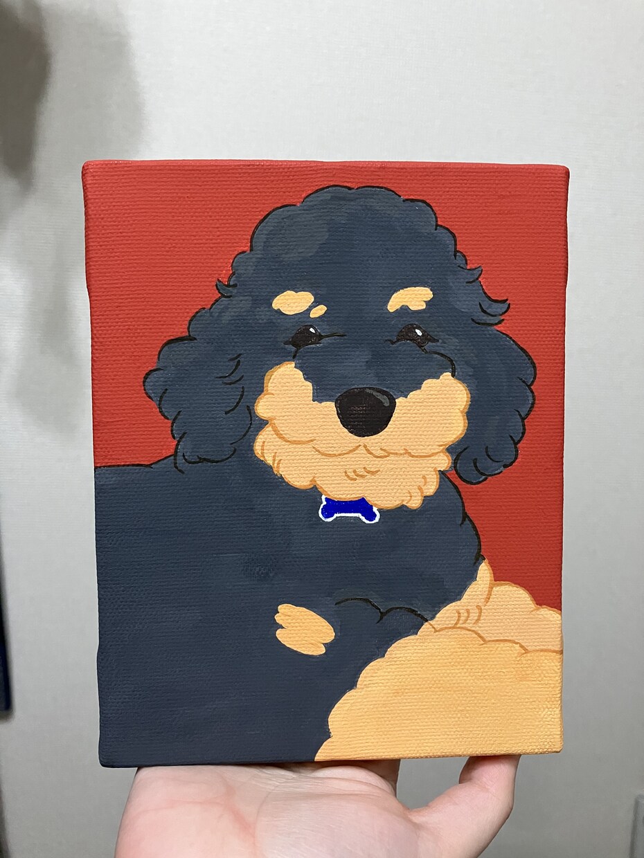 F0サイズアクリル画！ペットのイラスト描きます ペット(犬猫以外も可)をアクリル絵の具で描きます！ イメージ3