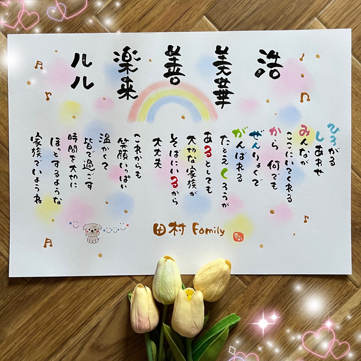 出産祝い、記念】お名前入りポエム★贈り物としてます 生まれて来てくれてありがとう、お子様の成長を願ったポエムを イメージ3