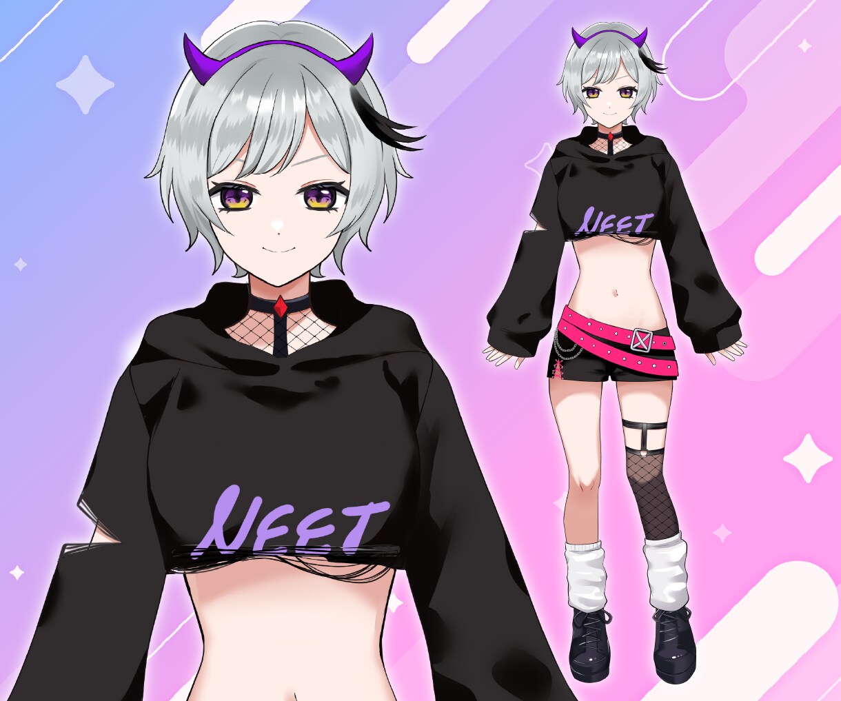 Vtuber高品質モデルをプロが一括で制作します 活動に必要なモデル・配信背景・ロゴ・SDキャラを一括で制作！ イメージ7