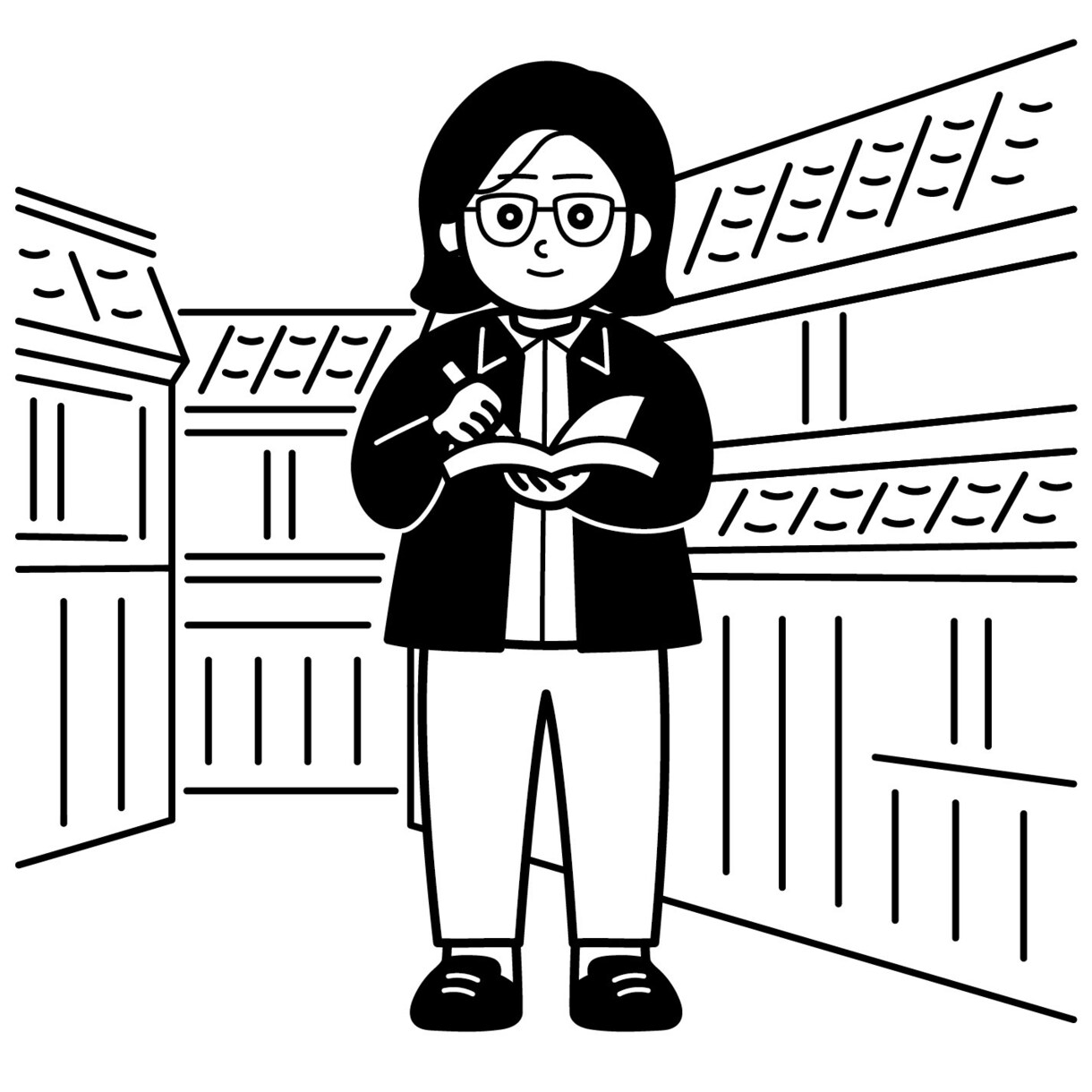 シンプルでスタイリッシュなイラストを制作します 線画のシンプルでスタイリッシュな全身イラスト イメージ2