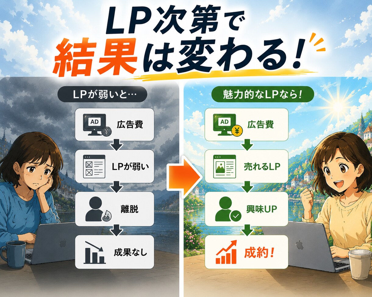 集客・成約につながるLPを制作します 伝わる構成で成果につながるLP制作 イメージ2
