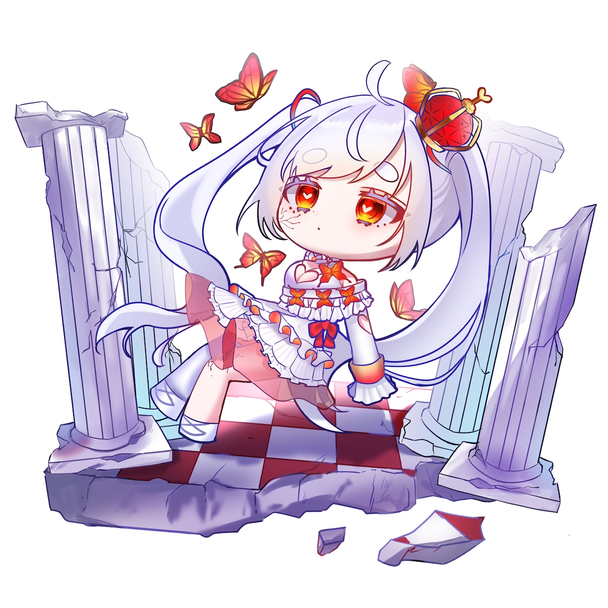 即日可⭕可愛めデフォルメイラストの作成をします 上記のような絵柄でシチュエーションに合わせて可愛く描きます！ イメージ1