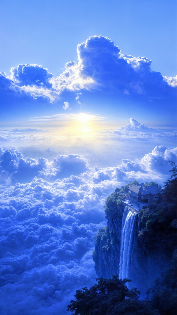ミッドジャーニーで“バズる雲景”の作り方になります ミッドジャーニーで“バズる雲景”の作り方になります イメージ1