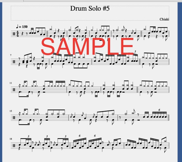 あなたの気になる曲のドラム譜書きます 演奏したい曲があるけどドラムの楽譜がない…という方へオススメ イメージ2