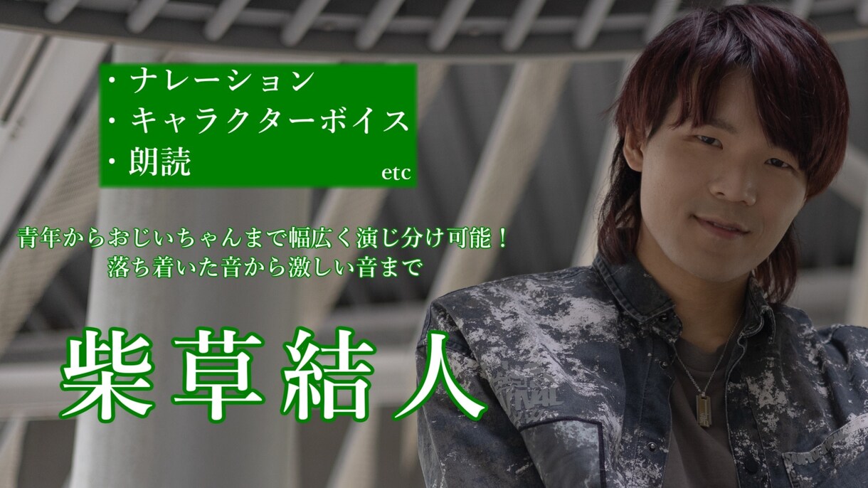 低~中音域でCV、ナレーションをお届けします 落ち着いた役から激しい役までなんでもします！ イメージ1