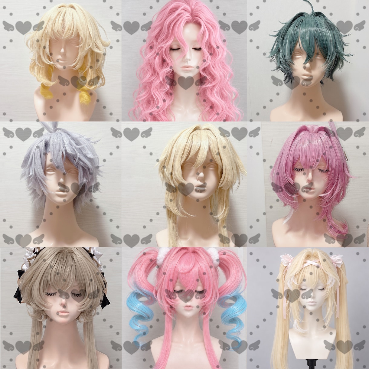 崩れにくく自然なシルエットのウィッグを制作します 着用しても違和感のないキャラウィッグを制作します イメージ1