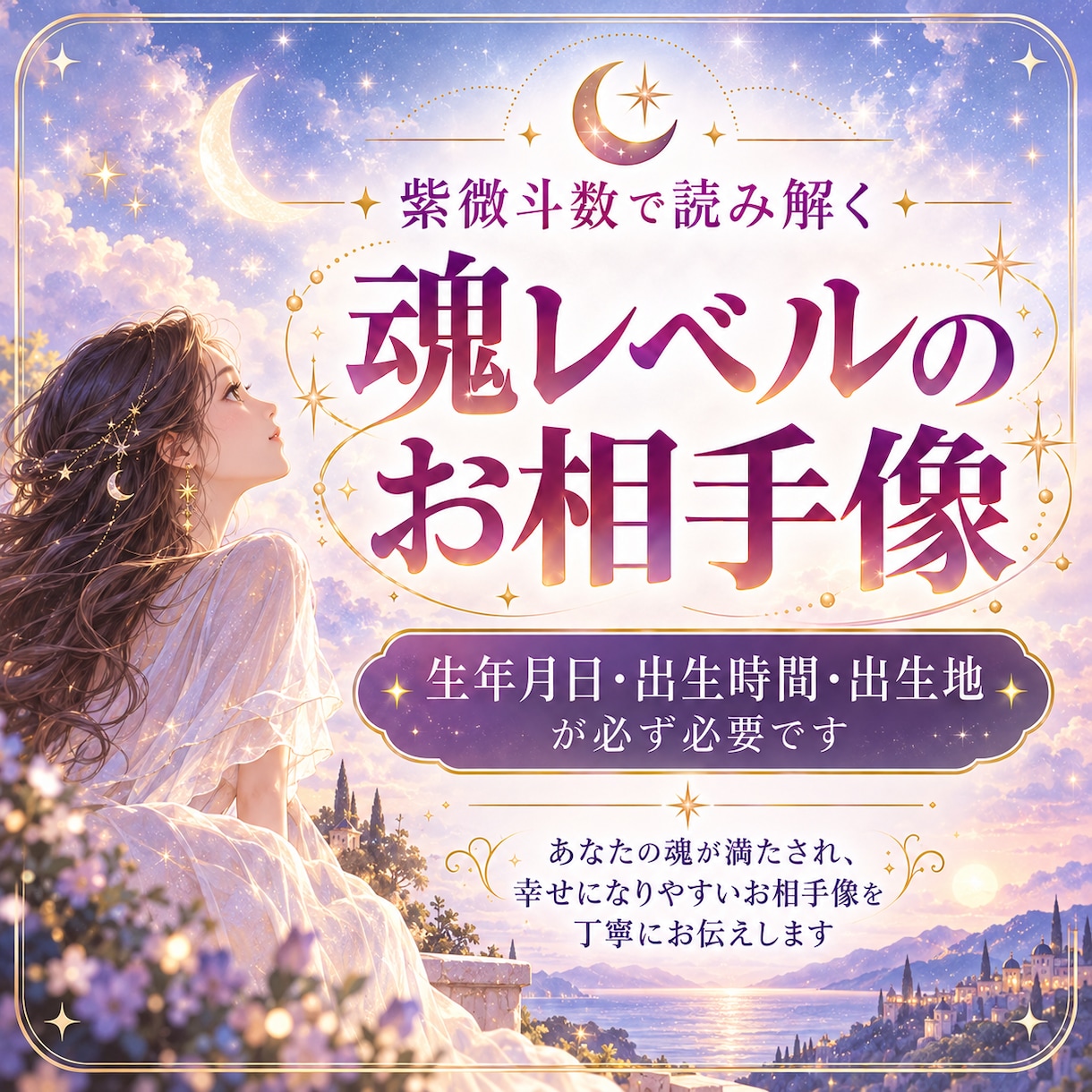 魂レベルのお相手像を、紫微斗数で読み解きます 惹かれる相手と、幸せになれる相手、その違いまでお伝えします イメージ1