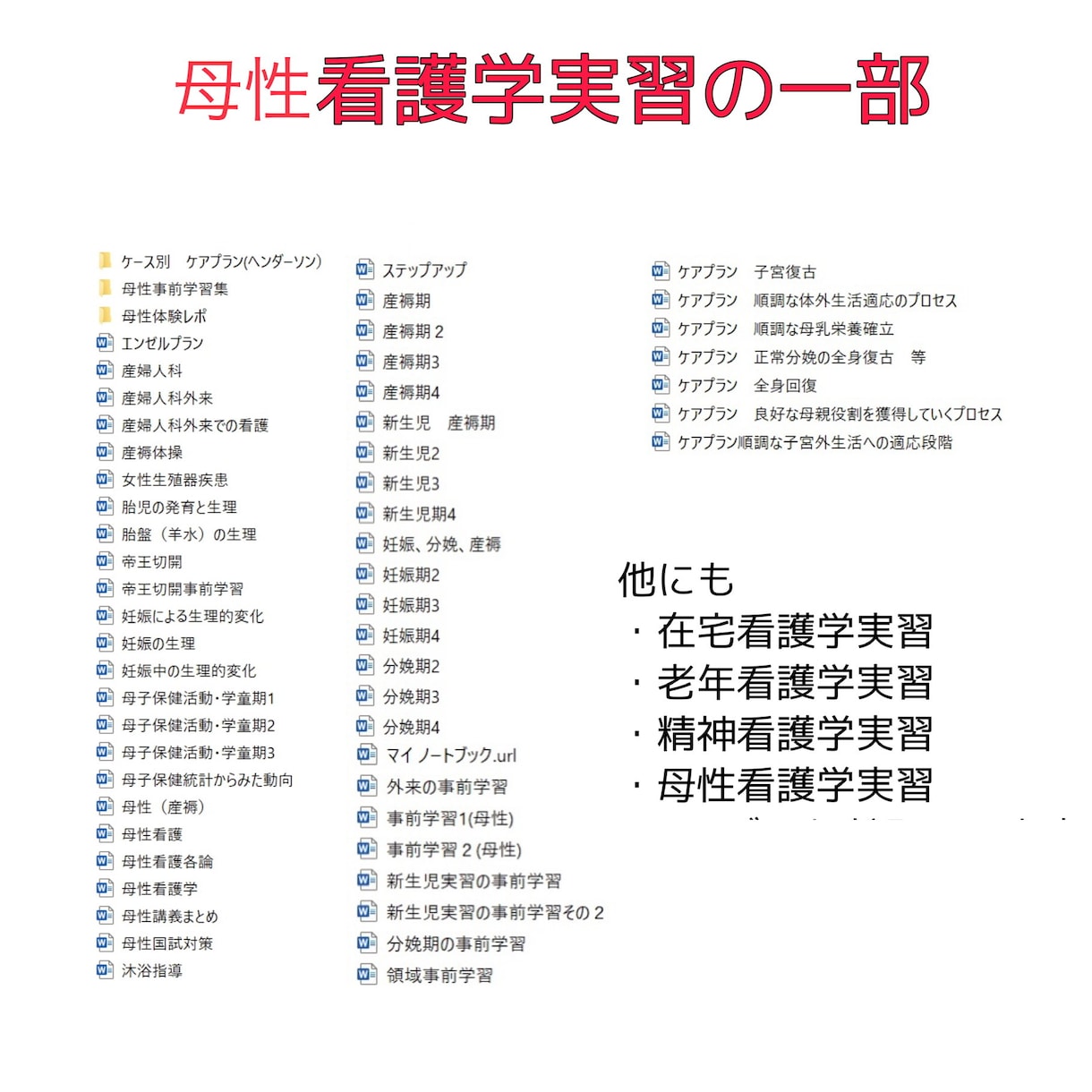 看護実習の課題、この資料あればすぐ終わります 看護実習 看護過程 看護計画 関連図 アセスメント 事前課題 イメージ3