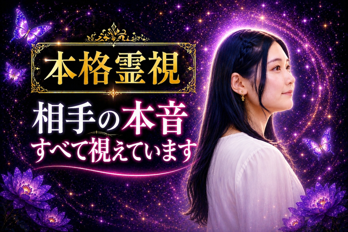 本格霊視★気になるお相手の本心を視ます 今後どうなるのか未来も鑑定します★ イメージ1