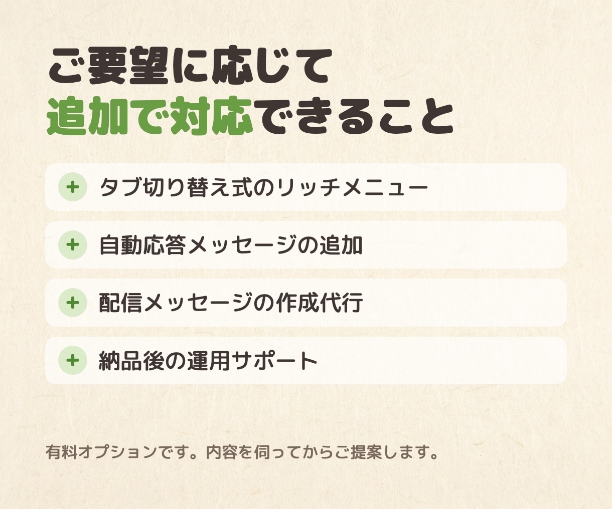 LINE公式アカウントの初期構築を代行します 公式LINEの設定を代行。自動応答・リッチメニューまで イメージ4