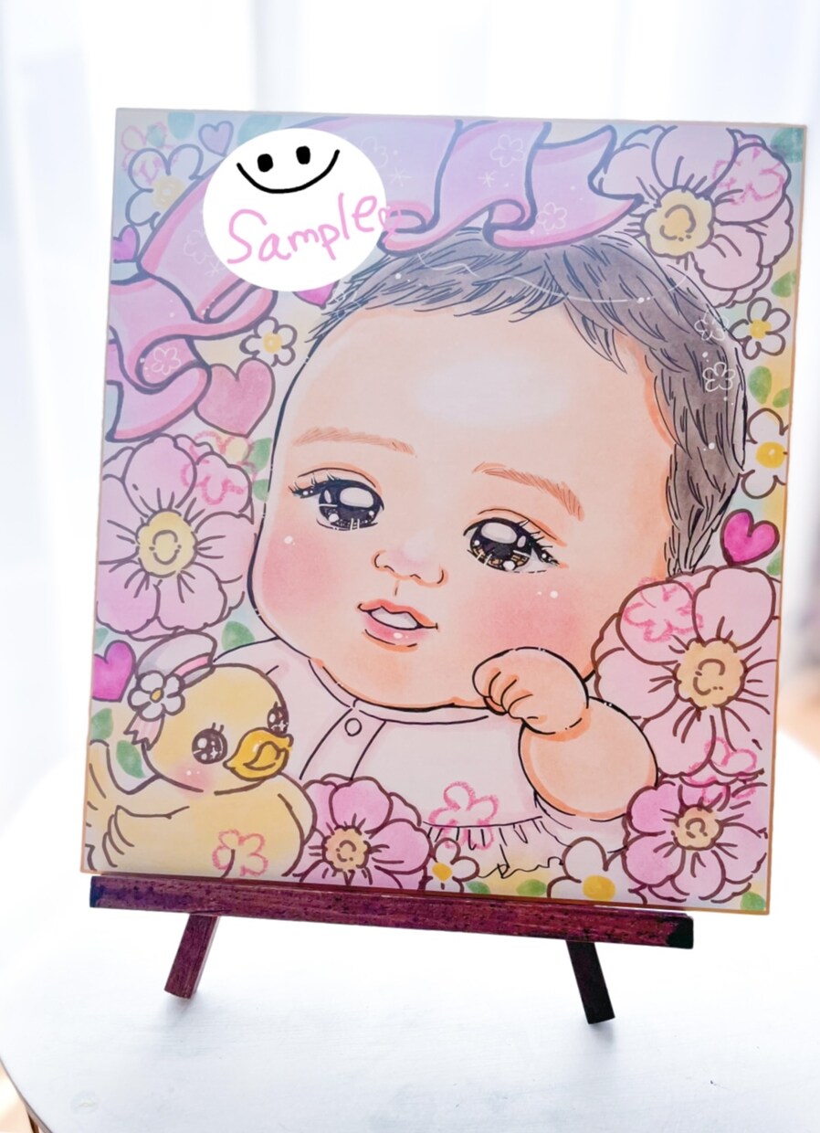 七五三やお誕生日に！明るく可愛い似顔絵お描きします 赤ちゃんやお子さんが得意です！バースデーやお祝いにせひ！ イメージ6