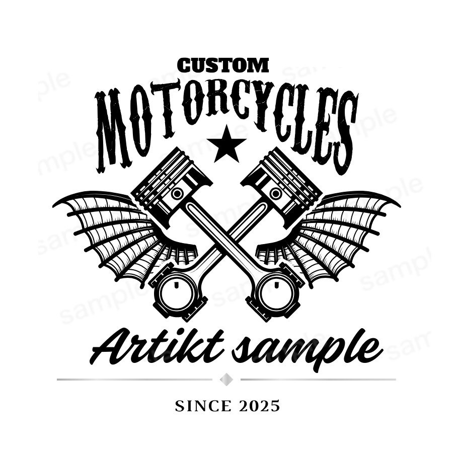 アメリカンテイストデザイン提供します バイクチームやチームロゴ★好きなデザインからカスタム可能 イメージ6