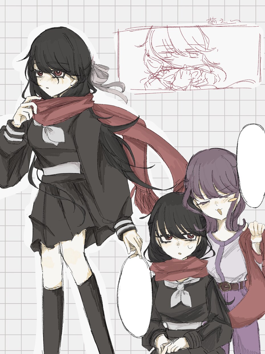 OC等イラストを描きます アナログ感のあるザラザラとした雰囲気、不穏描写が得意です！ イメージ3