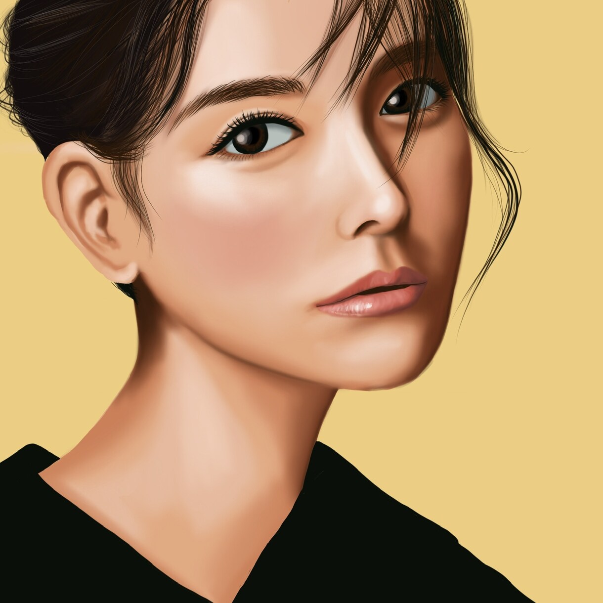 あなたの美しさを引き出す、リアルな似顔絵描きます パッと目を引くリアルな似顔絵は、アイコンにもピッタリです！ イメージ4