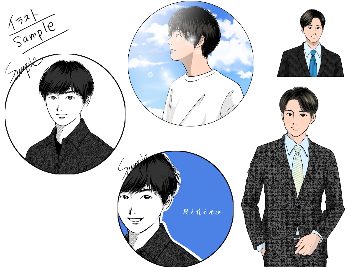 シンプルきれいめ女性・男性アイコン描きます ※只今リピーター様のみ対応させて頂いております イメージ9