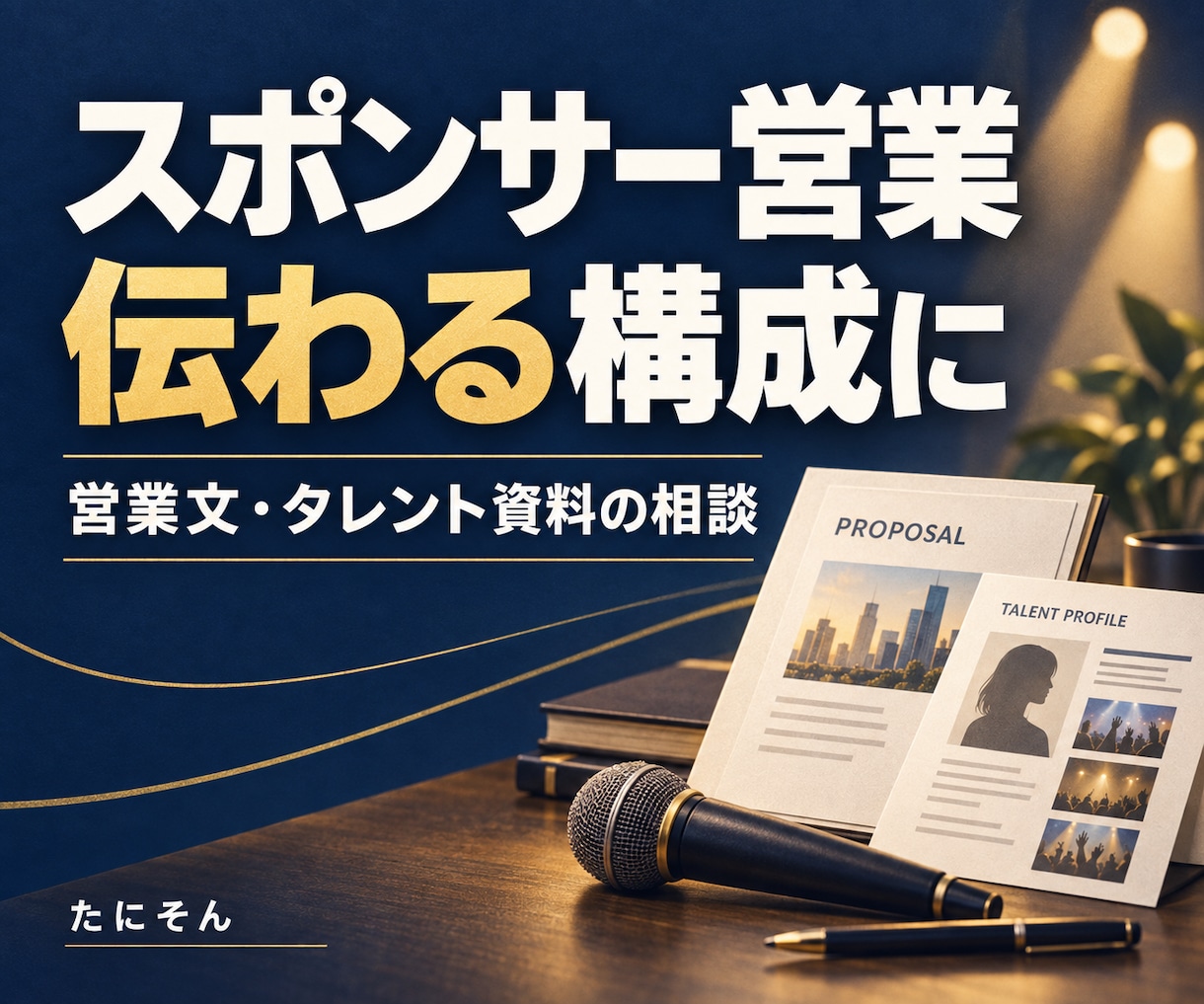 スポンサー営業文・タレント営業資料を考えます タレント・アイドル事業の実務経験から構成をご提案します イメージ1