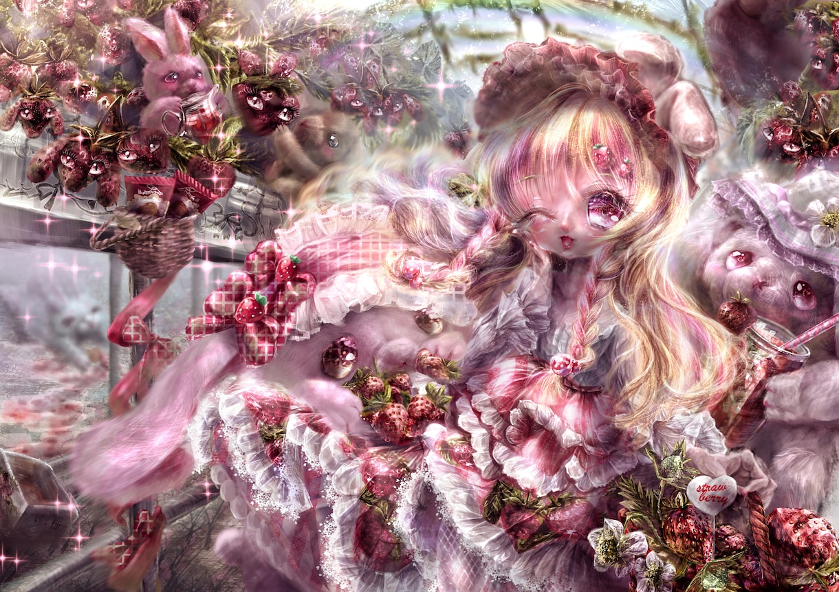イラスト制作します キラキラ感と繊細さにこだわったインパクトあるデジタルアート イメージ3