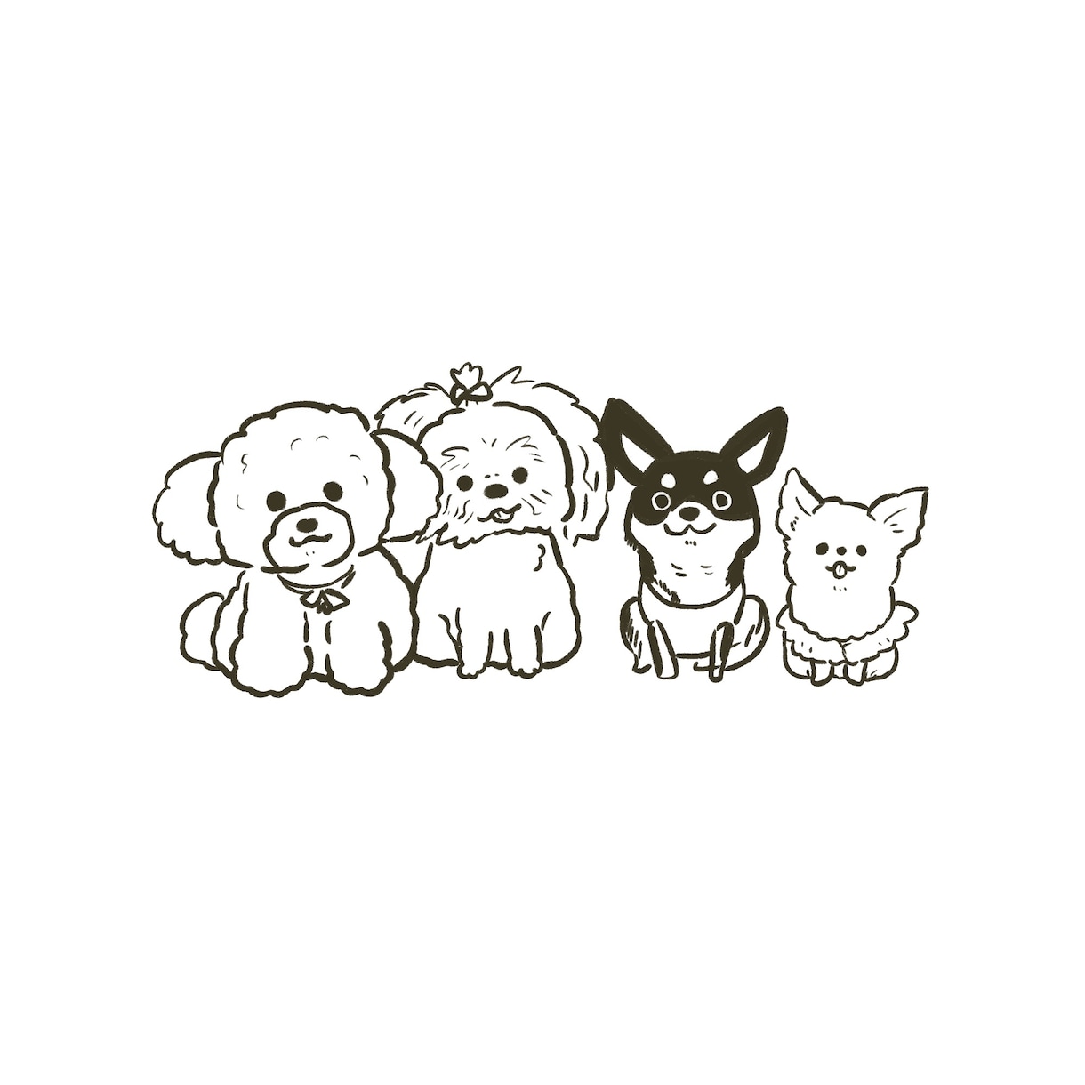 ペットのシンプル似顔絵アイコン描きます ブログやSNSアイコン、プレゼント、記念におすすめです イメージ3