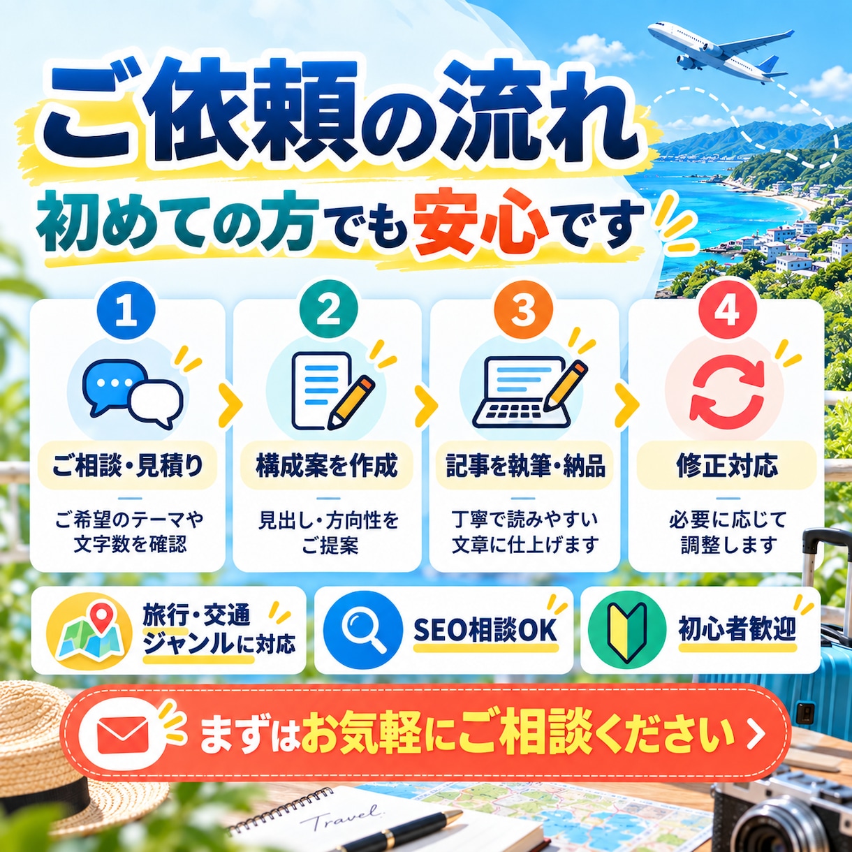 旅行・交通のWeb記事を丁寧に執筆します 運転現場の実体験を活かし、読みやすく丁寧に仕上げます イメージ3