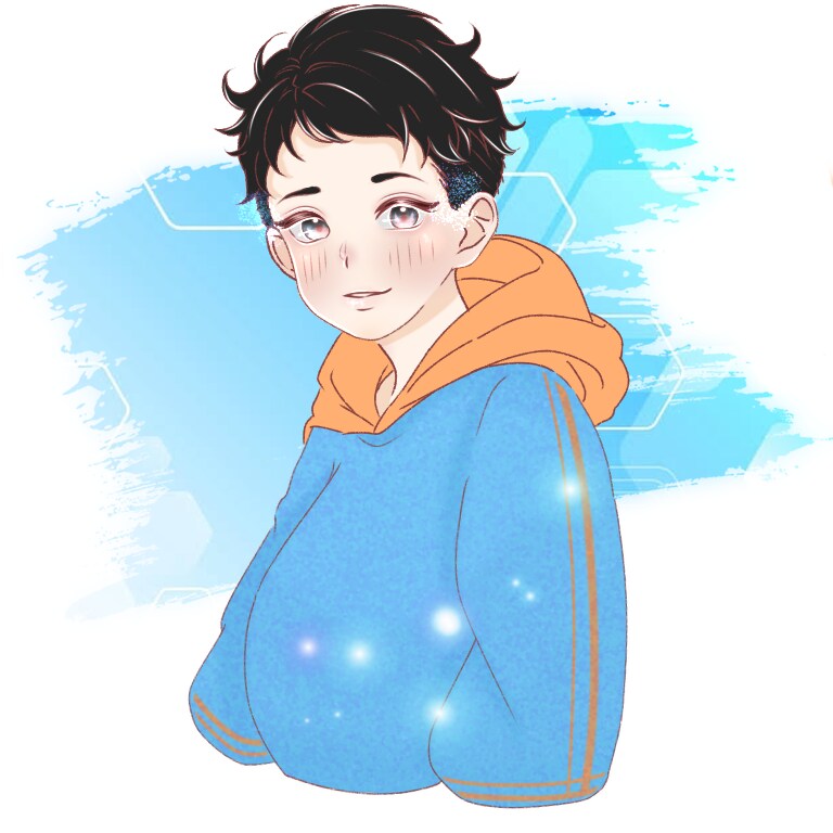 早期対応可◎キラキラしたイラストお描きします SNSアイコンに向いていてます！(等身別途料金) イメージ4