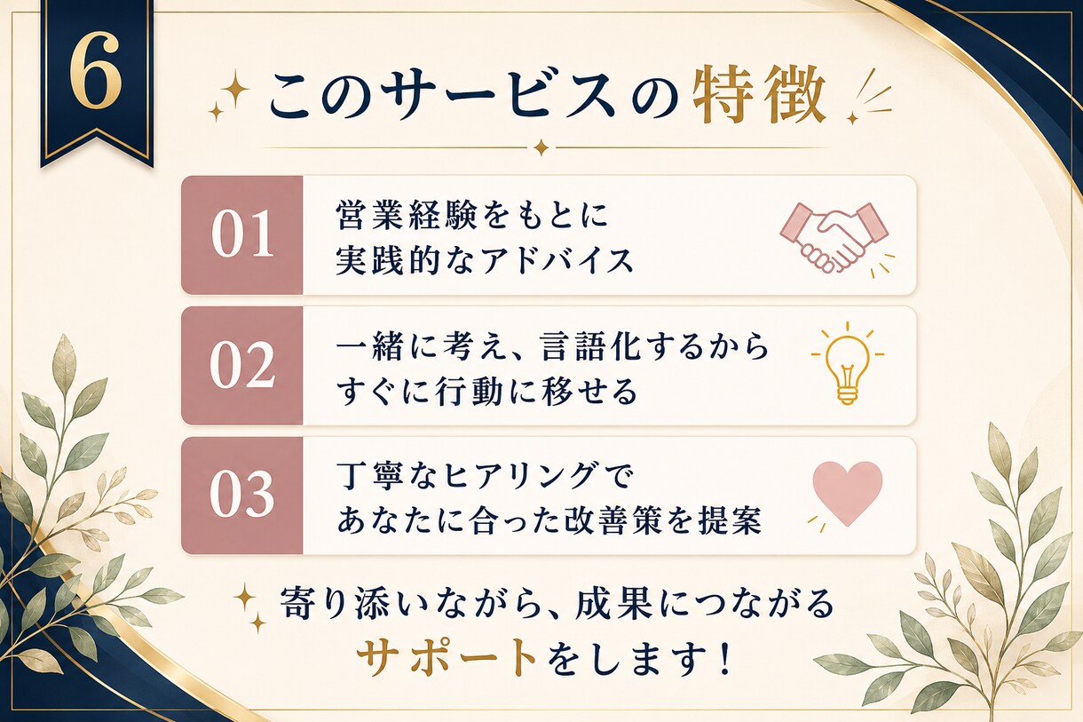 営業の悩みを解決！トーク・ヒアリングを改善します 営業の悩みを整理し、具体的な改善策をご提案します イメージ6