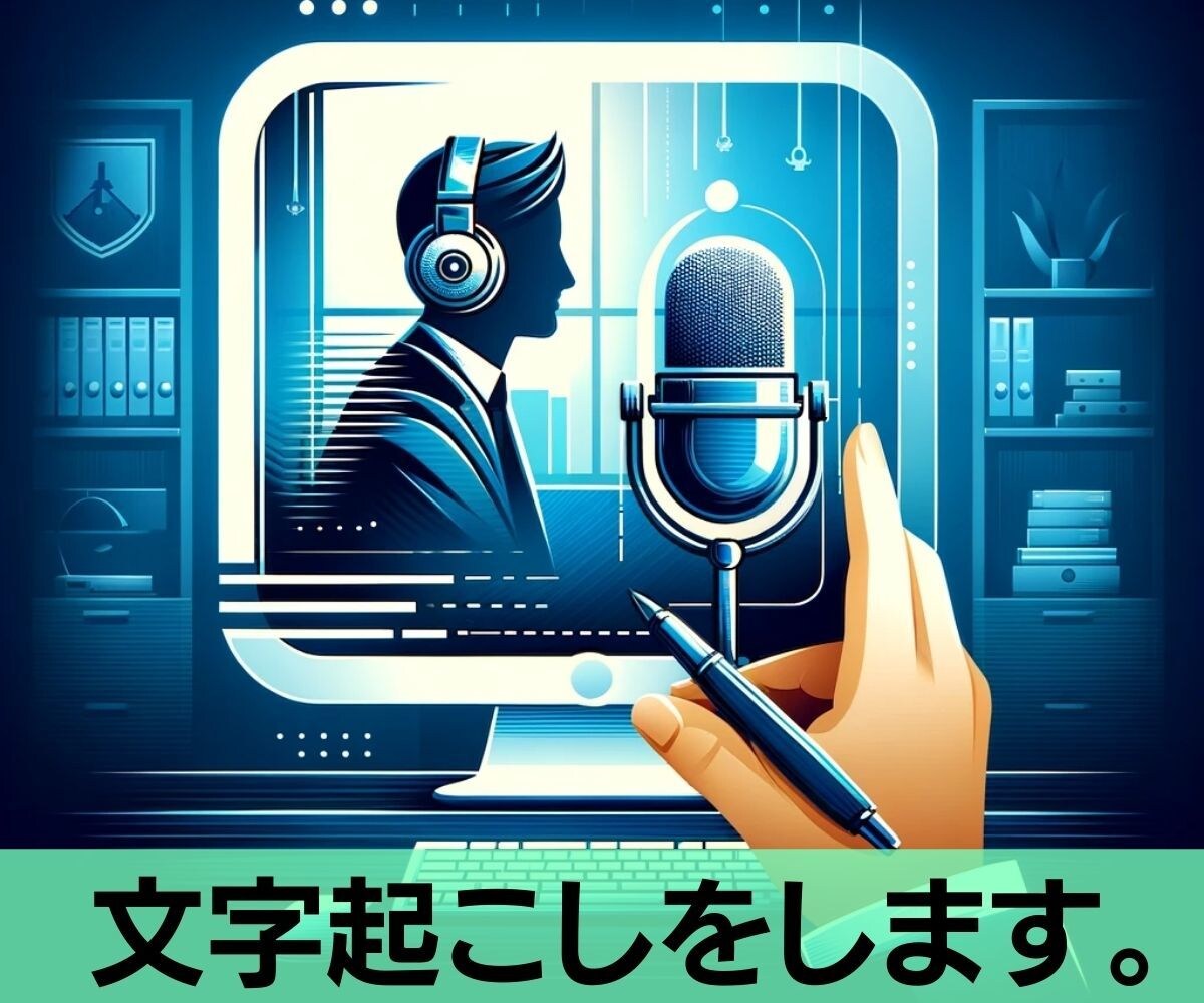 文字起こしを承ります 動画・録音などのデジタルデータから文字起こしを致します。 イメージ1