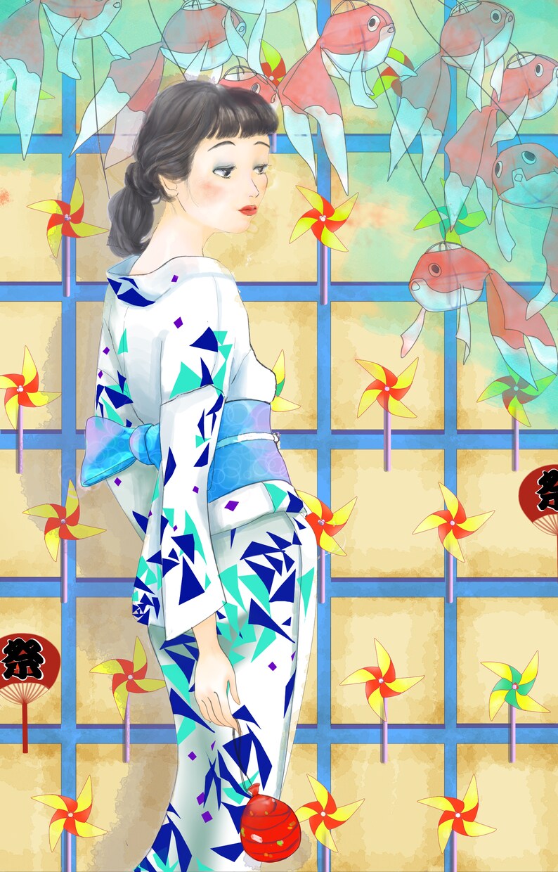 女の子のイラスト受付ます かわいい　和風　かっこいい系用途に合わせます イメージ7