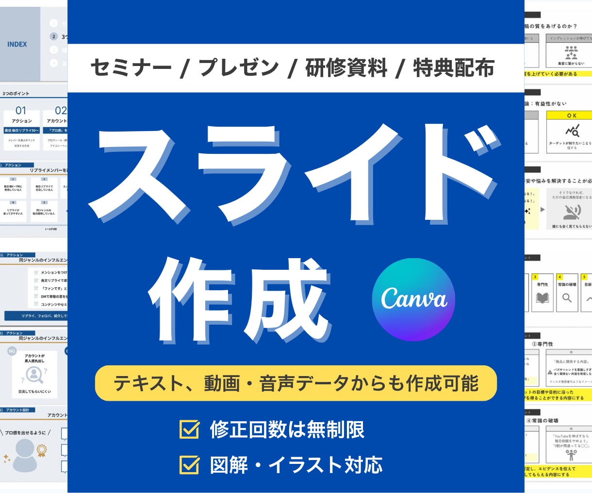 伝わるスライド資料を丁寧に作成します 【修正無制限】図解入り！わかりやすい資料作成をサポート イメージ1