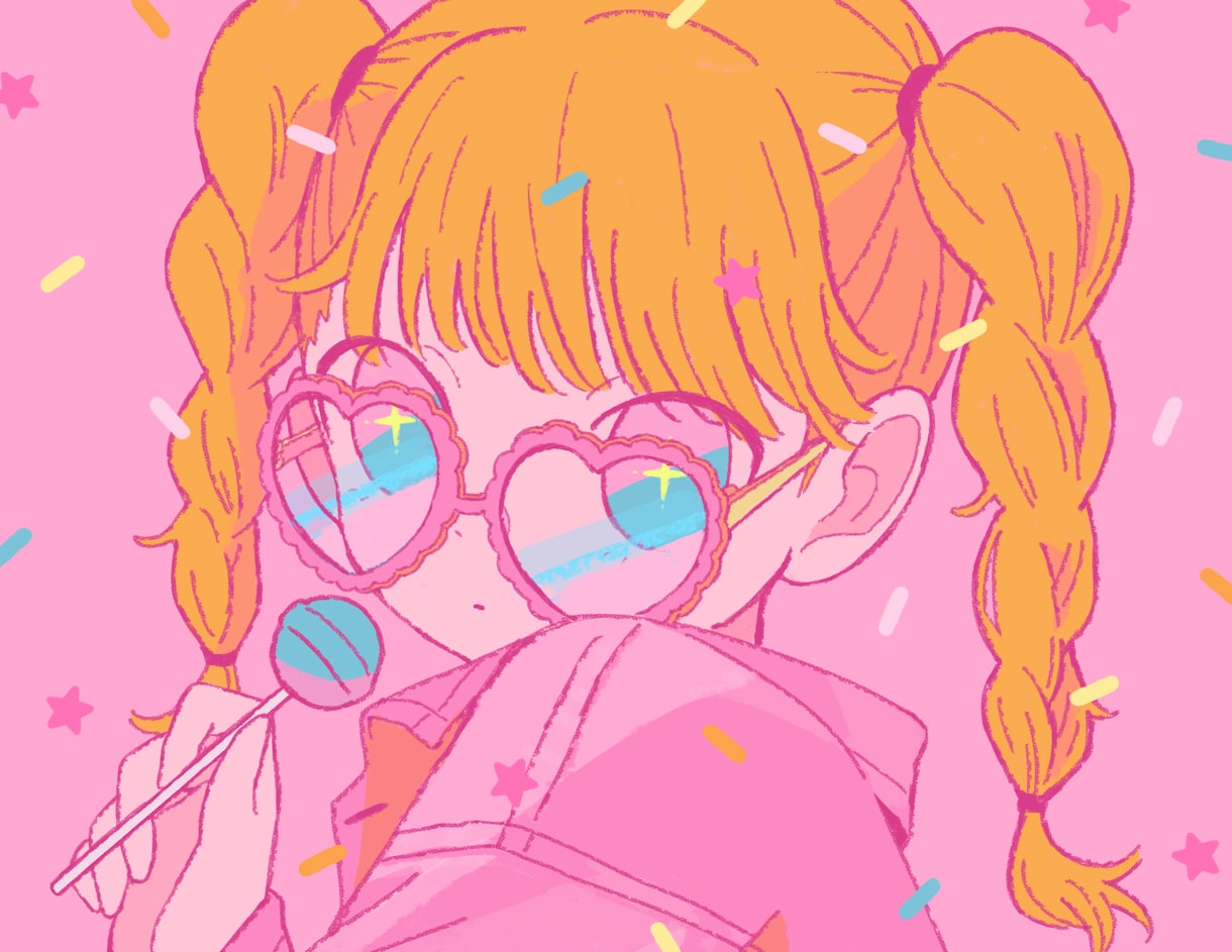 商用利用OK！ポップで可愛い一枚絵お描きします 一枚絵、ジャケット、MV、サムネイルなどに！ イメージ6