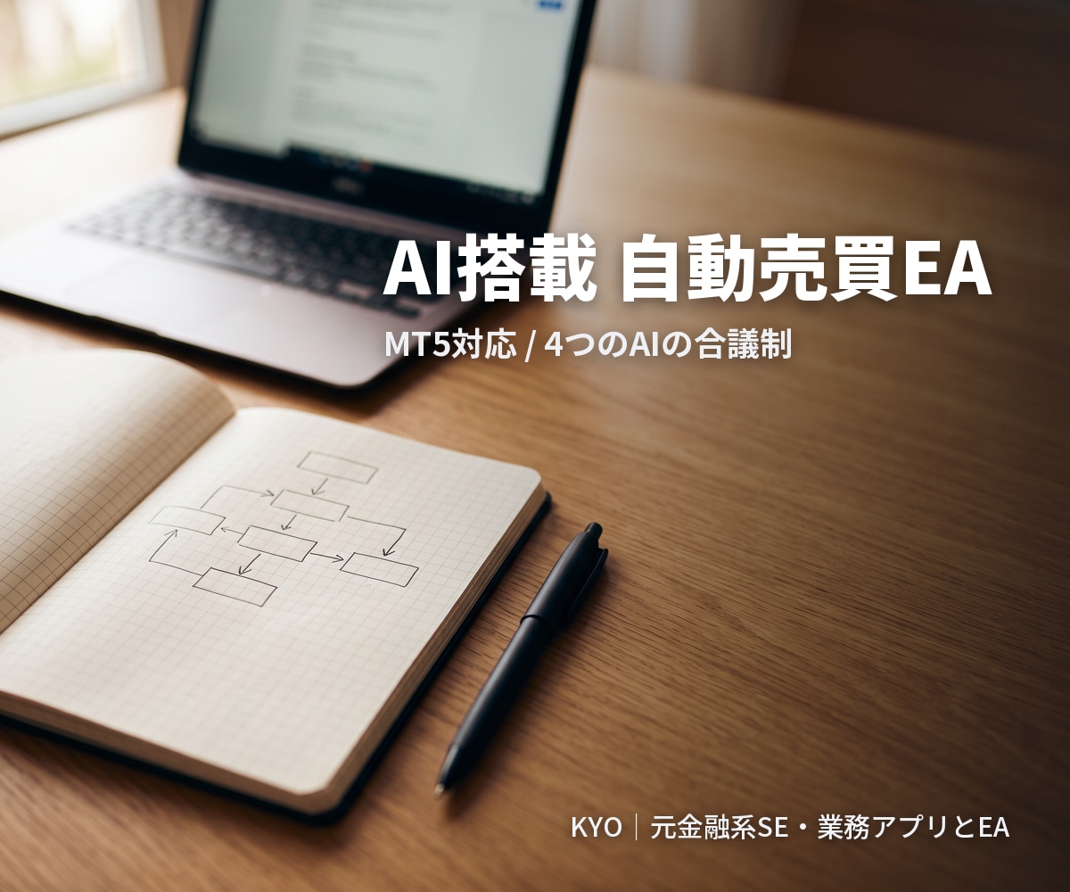 4つのAIが合議し自動売買するMT5のEA作ります 4社のAIが合議して買い・売りを決め自動で発注 イメージ6