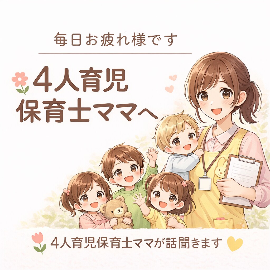 毎日しんどいママへ。4人育児保育士ママが話聞きます ワンオペ・育児疲れ、4児ママが寄り添います イメージ1