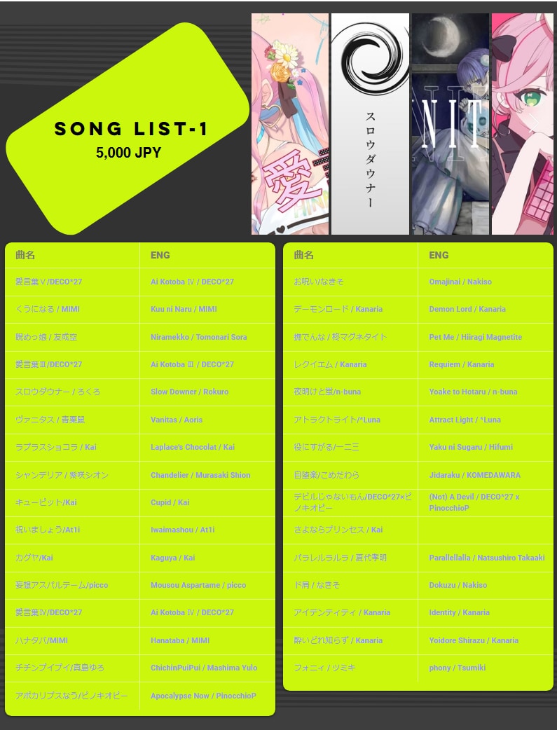 大手実績あり！歌ってみた・オリジナルMV制作します 本家再現リストの曲をアップデートしました！ イメージ2