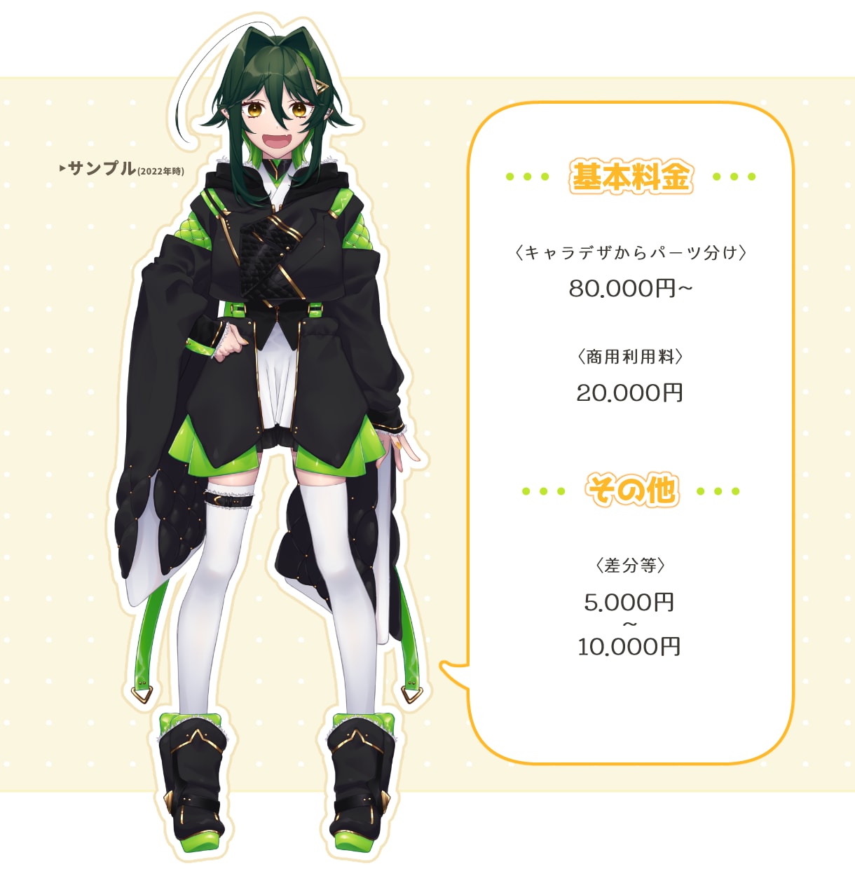 Vtuber向け立ち絵を制作します キャラデザからパーツ分けまでを担当します！ イメージ2
