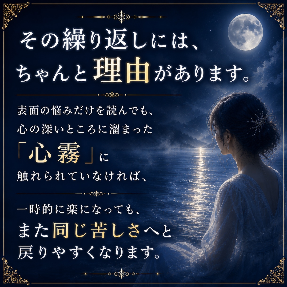 恋愛・仕事・人間関係の消耗の原因を霊視します 繰り返す苦しさの根を読み解き、心が軽くなる一歩を イメージ3
