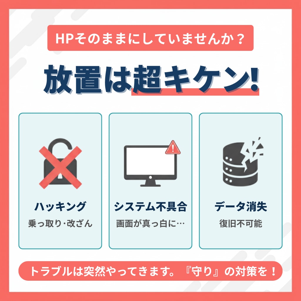 丸投げOK･本業集中！ホームページの保守運用します HP公開後も安心。セキュリティ/修正･更新/バックアップまで イメージ2