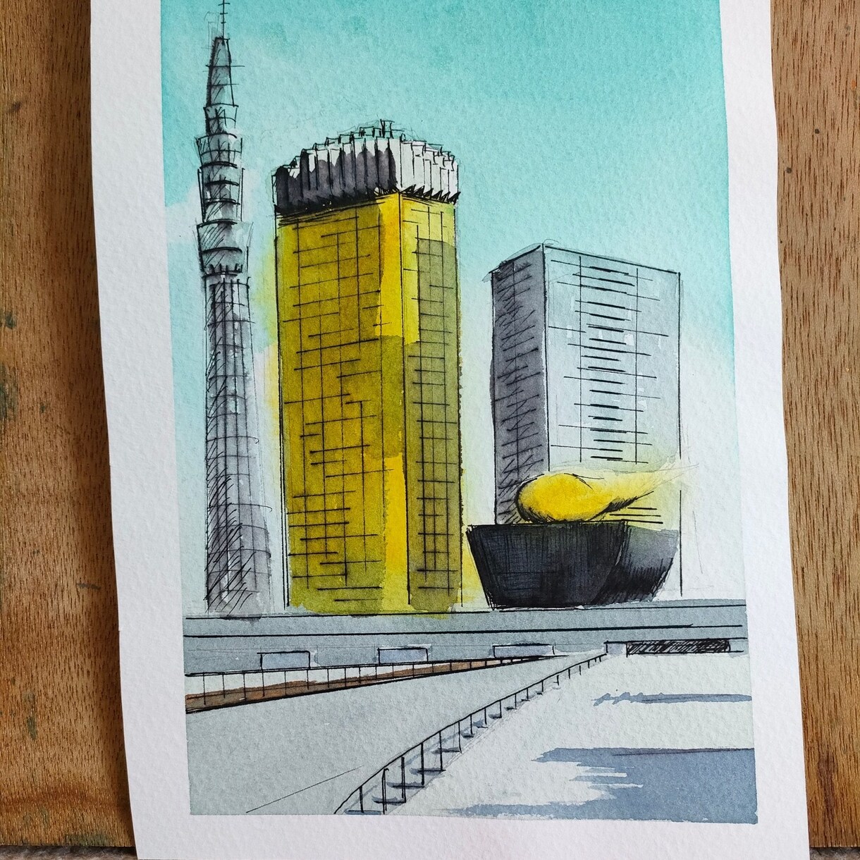 写真などをもとに風景画を描きます 写し取るだけでない滲みボカシを活かした風景画を描きます。 イメージ8