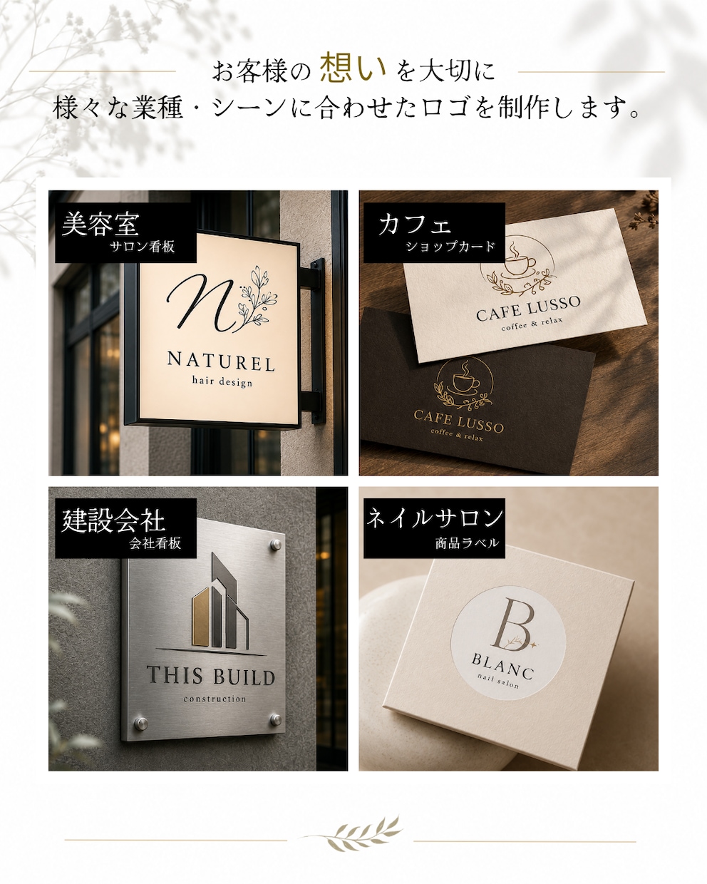 想いが伝わる上品なロゴ制作します ブランド価値が伝わるロゴをご提案します イメージ2