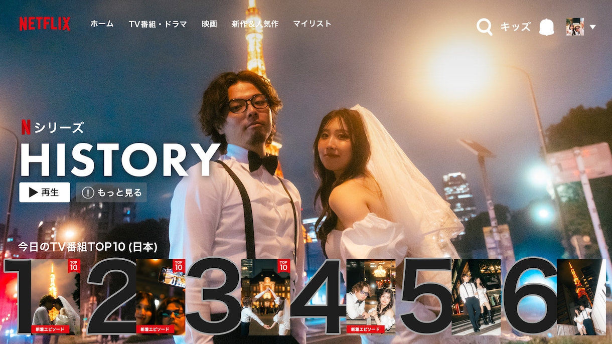 NETFLIX風のプロフィールムービーを制作します 【特別価格】高品質な結婚式ムービーをお求めの方へ！ イメージ1