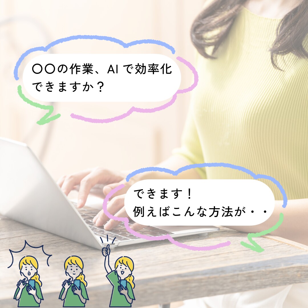 AIってどう使う？壁打ち相手にもなる使い方教えます 1日1往復程度・チャットやりとりで1週間サポート期間 イメージ3