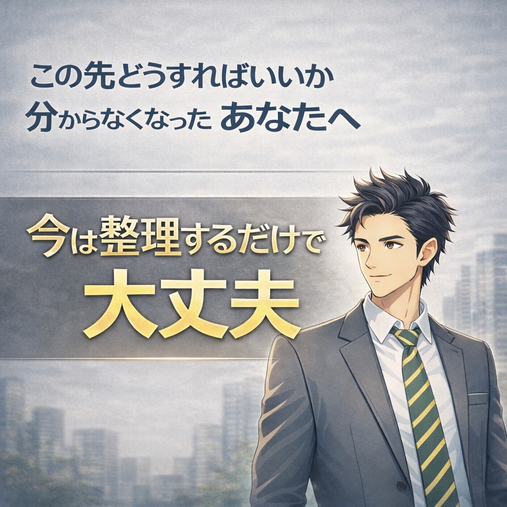 夜に将来を考え込む会社員へ｜やるべき事を整理します 「このままでいいのか？」副業・転職・独立の方向性を整理します イメージ1