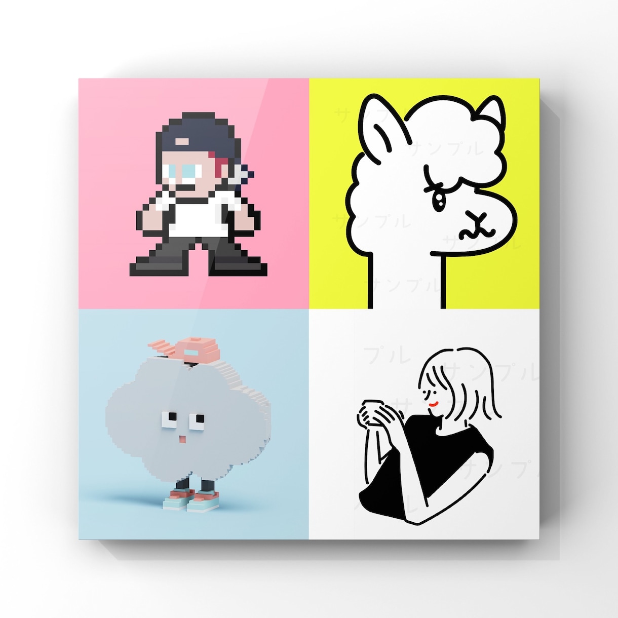 ご希望の絵柄であなたのイメージをイラストにします ミニキャラ、ドット絵、絵柄寄せ等に幅広く対応。 イメージ2