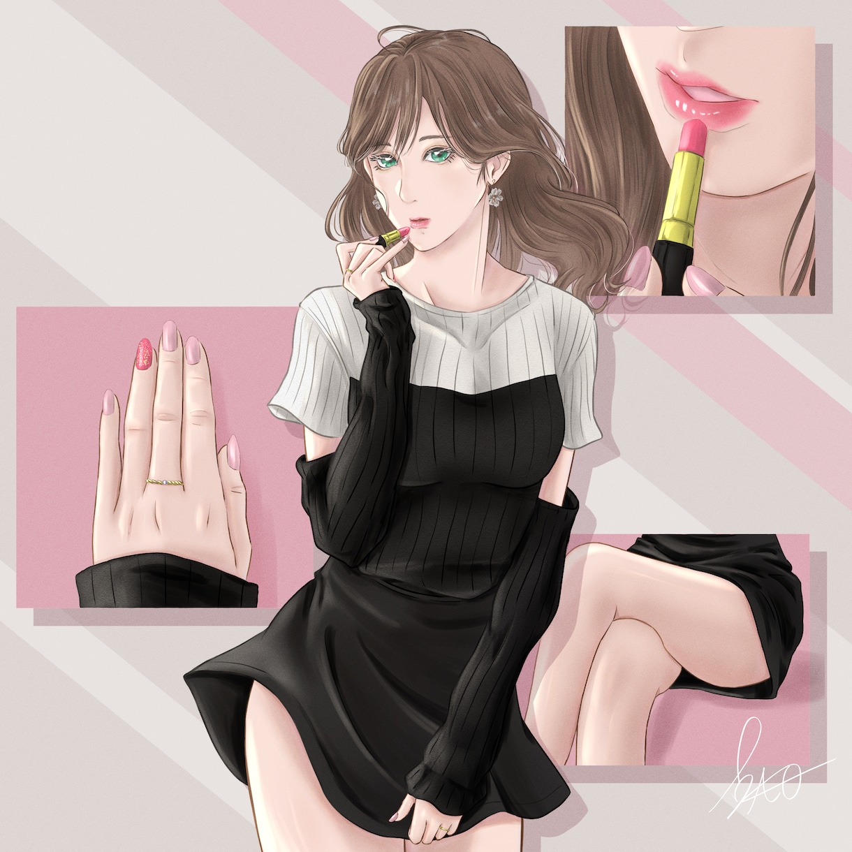 美しいアイコンイラスト作成します アイコンやプレゼント、雑貨などへの利用OK イメージ2