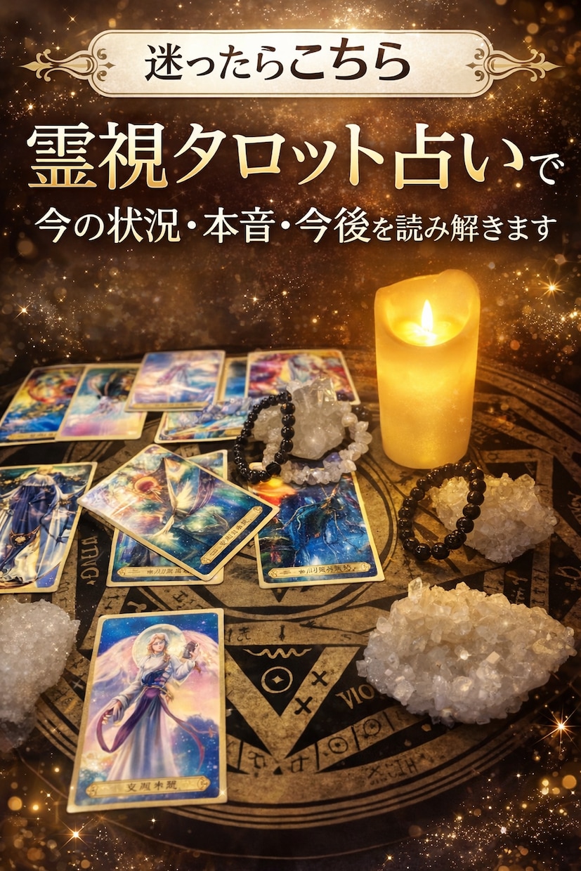 迷ったらこちら！霊視鑑定で複雑な心を解きます 霊視タロット！〝音信不通〟〝気持ち〟〝不倫〟〝片想い〟 イメージ1